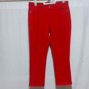 Beverly Drive womens jeans size 18W IN A BEAUTIFUL red cotton spandex material